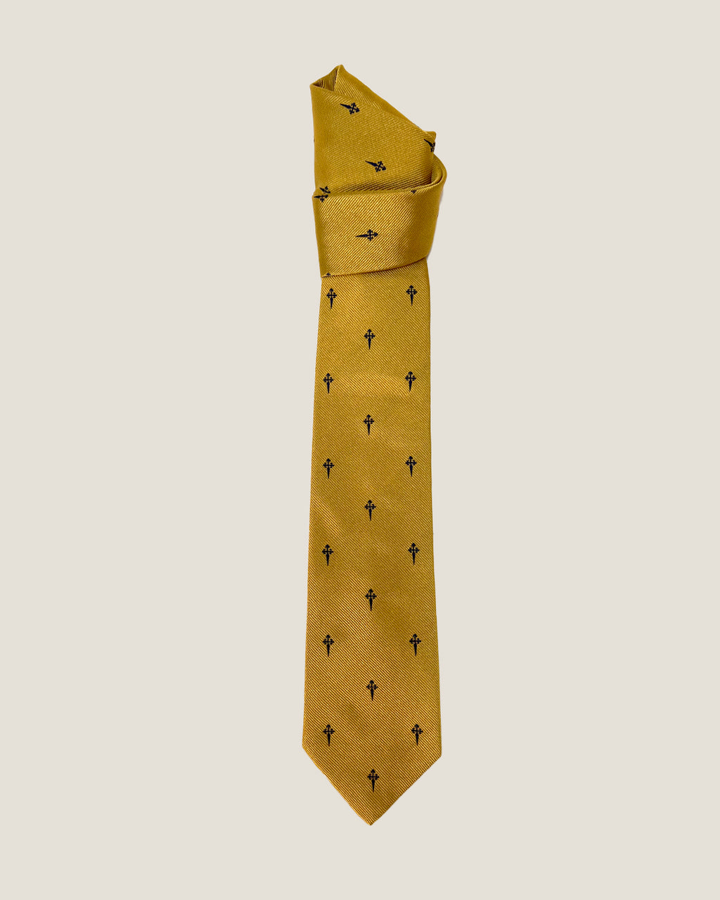 CORBATA CRUZ AMARILLA