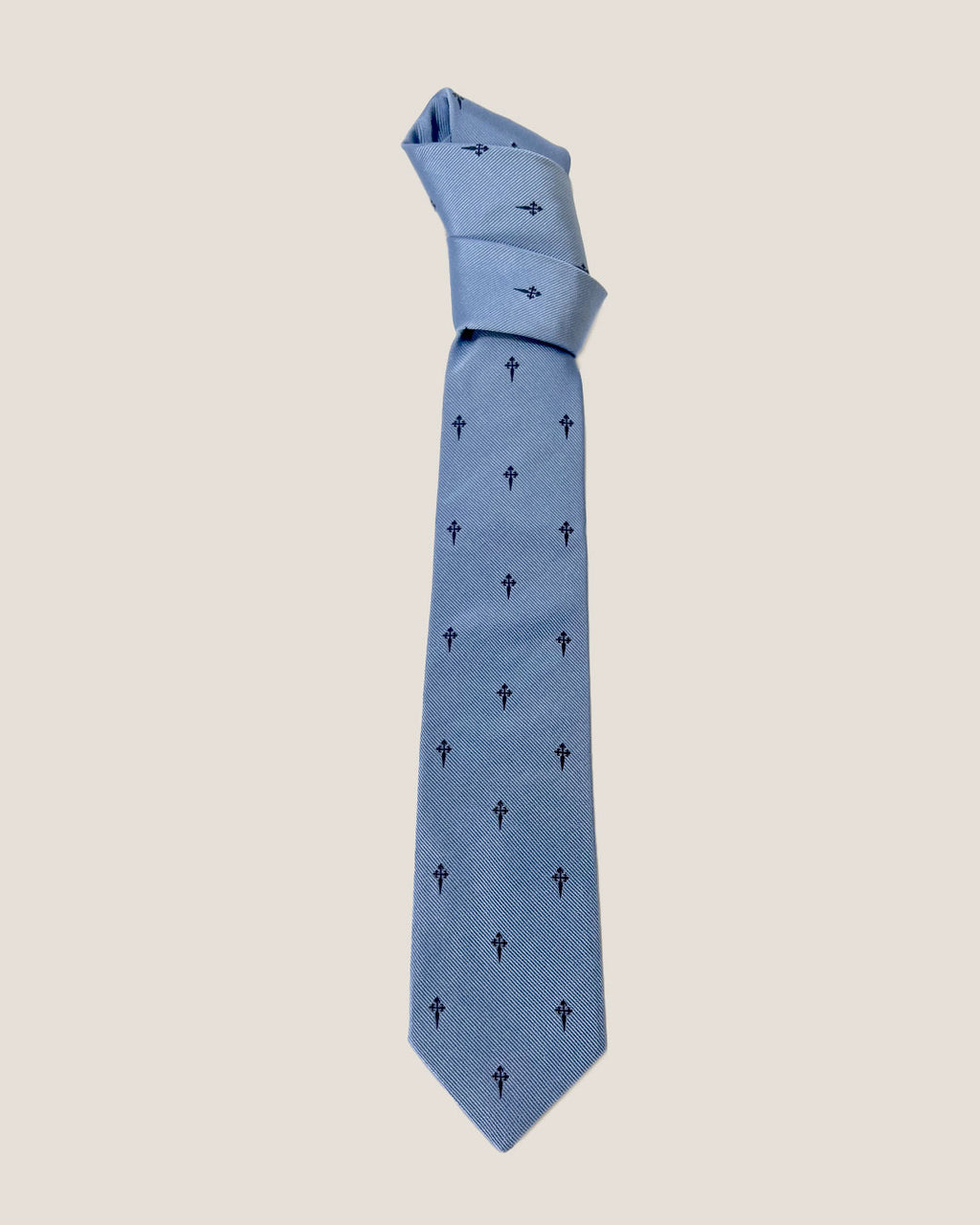 CORBATA CRUZ AZUL CELESTE