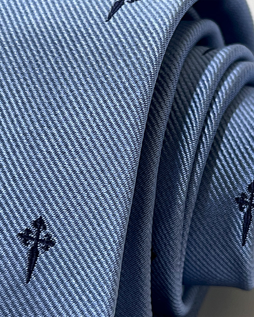 CORBATA CRUZ AZUL CELESTE
