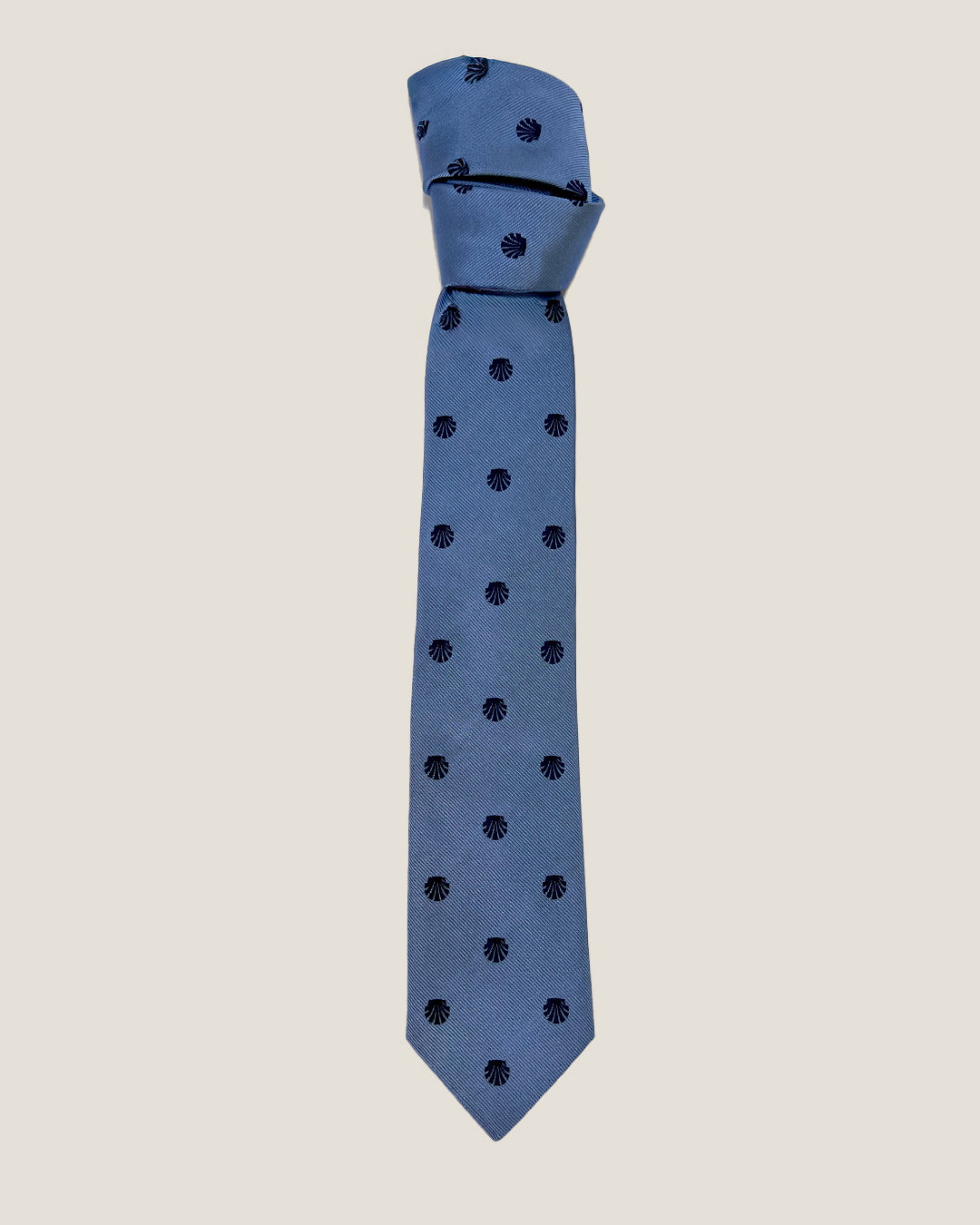 CORBATA CONCHA CELESTE