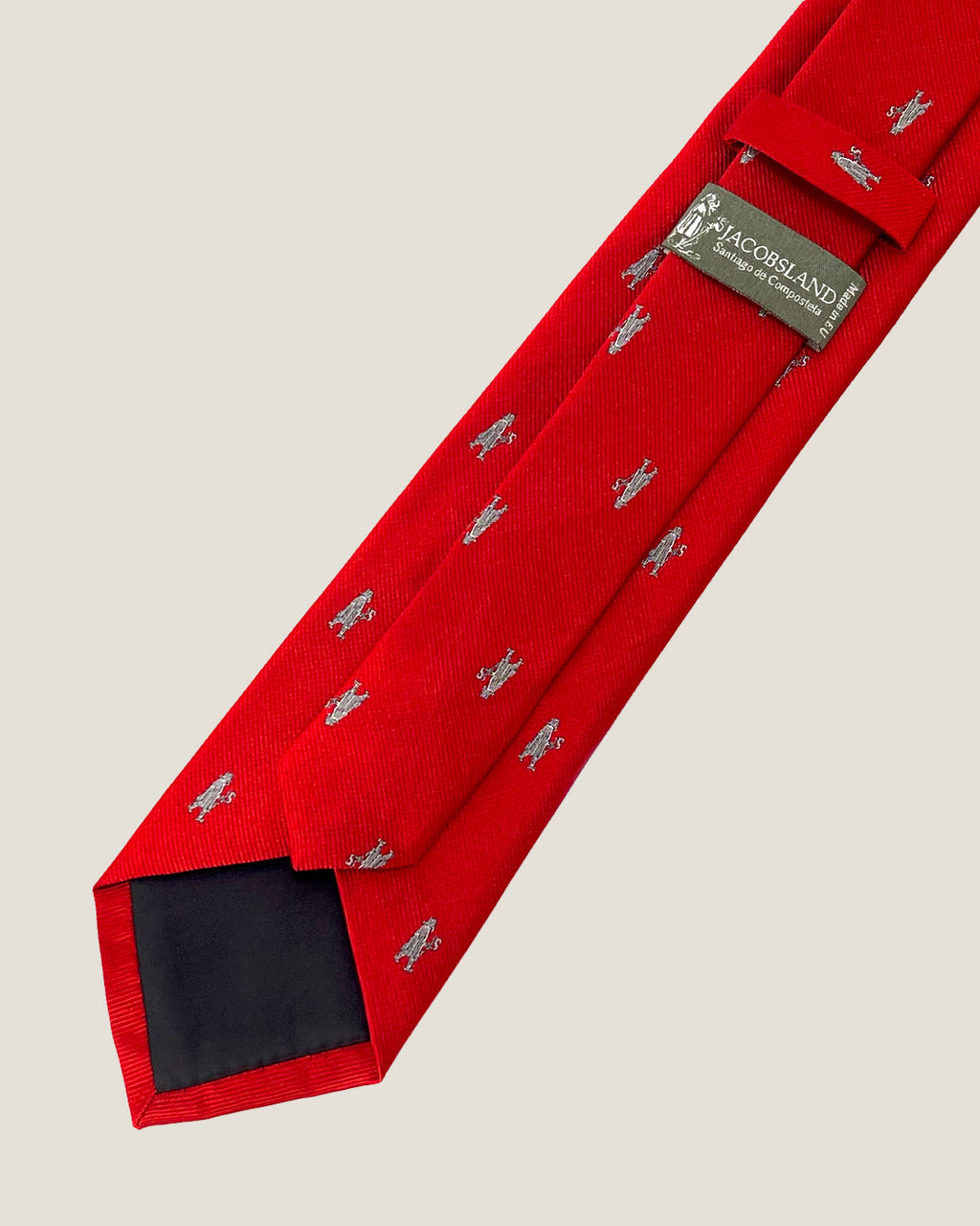CORBATA JACOBSLAND ROJO GRIS