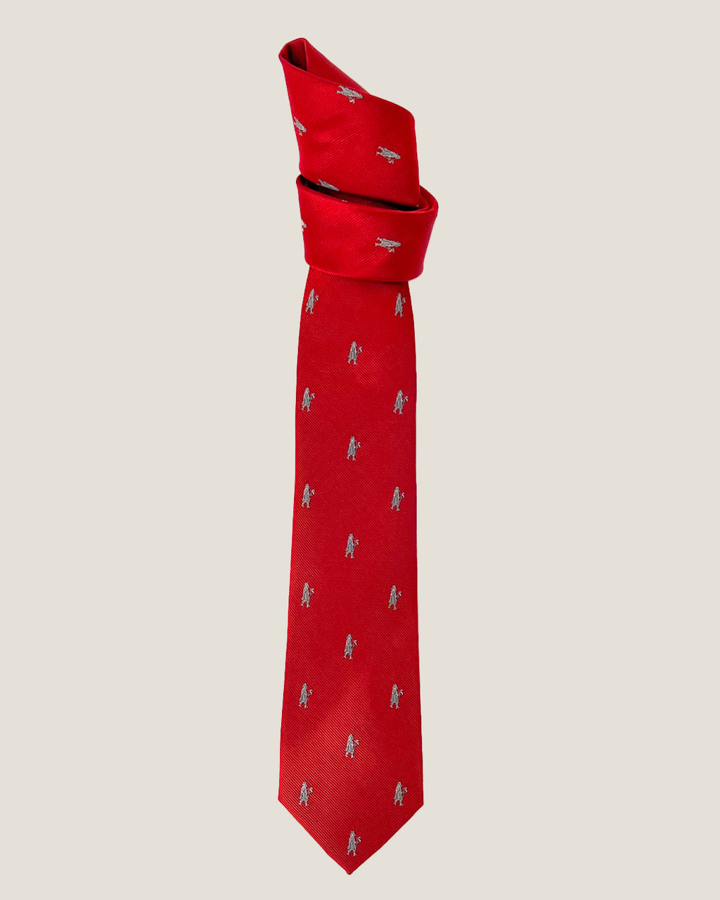 CORBATA JACOBSLAND ROJO GRIS